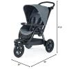 imageChicco Activ3 Jogging Stroller AllTerrain Stroller Compatible with Chicco Infant Car Seats not Included Baby Travel Gear  EclipseGreyEclipse