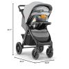 imageChicco Bravo 3in1 Trio Travel System Bravo QuickFold Stroller with KeyFit 30 Infant Car Seat and Base Car Seat and Stroller Combo  CallaGreyHarbor