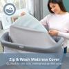 imageChicco Close to You 3in1 Bedside Bassinet Portable Newborn Bassinet with Wheels AdjustableHeight Changing Table  Heather GreyGreyDove
