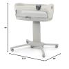 imageChicco Close to You 3in1 Bedside Bassinet Portable Newborn Bassinet with Wheels AdjustableHeight Changing Table  Heather GreyGreyDove