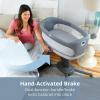 imageChicco Close to You 3in1 Bedside Bassinet Portable Newborn Bassinet with Wheels AdjustableHeight Changing Table  Heather GreyGreyHeather Grey