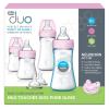 imageChicco Duo Deluxe Hybrid Baby Bottle Starter Gift Set with InvinciGlass Inside and Plastic Outside  Dishwasher Bottle Warmer and Electric Sterilizer Safe  IntuiLatch Nipple  ClearGreyPink