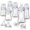 imageChicco Duo Deluxe Hybrid Baby Bottle Starter Gift Set with InvinciGlass Inside and Plastic Outside  Dishwasher Bottle Warmer and Electric Sterilizer Safe  IntuiLatch Nipple  ClearGreyGrey