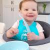 imageChicco Easy Start Silicone Feeding Set  Dishes for BabyLed Weaning  Suction Bowl  Adjustable Silicone Bib  Soft Silicone Spoon  BPAFree  3 Piece Set  6m  TealTeal