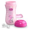 imageChicco Glow in the Dark DoubleWall Insulated Sippy Cup with BiteProof Rim Spout and SpillFree Lid 9oz TopRack Dishwasher Safe  Easy to Hold with Ergonomic Indents  Blue 12 monthsPink