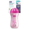 imageChicco Glow in the Dark DoubleWall Insulated Sippy Cup with BiteProof Rim Spout and SpillFree Lid 9oz TopRack Dishwasher Safe  Easy to Hold with Ergonomic Indents  Blue 12 monthsPink