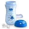 imageChicco Glow in the Dark DoubleWall Insulated Sippy Cup with BiteProof Rim Spout and SpillFree Lid 9oz TopRack Dishwasher Safe  Easy to Hold with Ergonomic Indents  Blue 12 monthsBlue