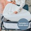 imageChicco LullaGlide 3in1 Stationary Baby Bassinet Gliding and Portable Bassinet Waterproof Mattress and Fitted Sheet Includes Carry Bag  LunaGrey
