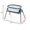 imageChicco LullaGlide 3in1 Stationary Baby Bassinet Gliding and Portable Bassinet Waterproof Mattress and Fitted Sheet Includes Carry Bag  LunaGrey