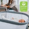 imageChicco LullaGlide 3in1 Stationary Baby Bassinet Gliding and Portable Bassinet Waterproof Mattress and Fitted Sheet Includes Carry Bag  LunaGrey
