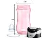 imageChicco My Tumbler Open Rim Water Bottle with FreeFlow Spout 12oz Spill Proof when Lid is Closed  FlipUp Carry Handle  TopRack Dishwasher Safe  Easy to Hold Toddler Cup  Pink  2 YearsPink