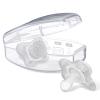 imageChicco PhysioForma 100 Soft Silicone Mini One Piece Pacifier for Babies 02 Months  BPA ampamp Latex Free  Reusable Sterilizing Case  Pink 2pkClear Two Pack