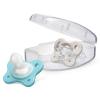 imageChicco PhysioForma 100 Soft Silicone Mini One Piece Pacifier for Babies 02 Months  BPA ampamp Latex Free  Reusable Sterilizing Case  Pink 2pkSeafoam Two Pack