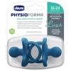 imageChicco PhysioForma 100 Soft Silicone One Piece Pacifier for Babies 616 Months  BPA ampamp Latex Free  Reusable Case  BlueGreen 2pkOcean Blue