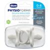 imageChicco PhysioForma 100 Soft Silicone One Piece Pacifier for Babies 616 Months  BPA ampamp Latex Free  Reusable Case  BlueGreen 2pkPearl Grey Two Pack