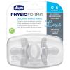 imageChicco PhysioForma 100 Soft Silicone One Piece Pacifier for Babies Aged 06 Months  BPA ampamp Latex Free  Reusable Sterilizing Case  Clear 4pkCrystal Two Pack