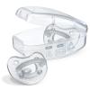 imageChicco PhysioForma 100 Soft Silicone One Piece Pacifier for Babies Aged 06 Months  BPA ampamp Latex Free  Reusable Sterilizing Case  Clear 4pkCrystal Two Pack