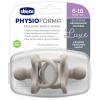 imageChicco PhysioForma 100 Soft Silicone One Piece Pacifier for Babies Aged 06 Months  BPA ampamp Latex Free  Reusable Sterilizing Case  Clear 4pkGrey Two Pack