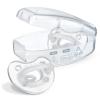 imageChicco PhysioForma Luxe Silicone One Piece Pacifier for Babies Aged 06m  Fashion Textured Shield  BPA ampamp Latex Free Reusable Sterilizing Case Blush 2pkCrystal Two Pack