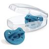 imageChicco PhysioForma Luxe Silicone One Piece Pacifier for Babies Aged 06m  Fashion Textured Shield  BPA ampamp Latex Free Reusable Sterilizing Case Blush 2pkOcean Blue
