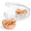 imageChicco PhysioForma Luxe Silicone One Piece Pacifier for Babies Aged 06m  Fashion Textured Shield  BPA ampamp Latex Free Reusable Sterilizing Case Blush 2pkCantaloupe Two Pack