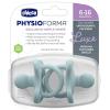imageChicco PhysioForma Luxe Silicone One Piece Pacifier for Babies Aged 06m  Fashion Textured Shield  BPA ampamp Latex Free Reusable Sterilizing Case Blush 2pkCoastal Blue