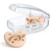 imageChicco PhysioForma Luxe Silicone One Piece Pacifier for Babies Aged 06m  Fashion Textured Shield  BPA ampamp Latex Free Reusable Sterilizing Case Blush 2pkBlush Two Pack