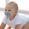 imageChicco PhysioForma Luxe Silicone One Piece Pacifier for Babies Aged 06m  Fashion Textured Shield  BPA ampamp Latex Free Reusable Sterilizing Case Blush 2pkBlueGreen  2 Pack