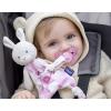 imageChicco Pocket Buddies Soft Pacifier HolderLovey Soothing Plush Toy Animal 0m Pink BunnyBlue