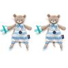 imageChicco Pocket Buddies Soft Pacifier HolderLovey Soothing Plush Toy Animal 0m Pink BunnyBlue