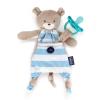 imageChicco Pocket Buddies Soft Pacifier HolderLovey Soothing Plush Toy Animal 0m Pink BunnyBlue