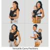 imageChicco SnugSupport 4in1 Infant Carrier Front and Back Carry Positions Infant Backpack Baby Carrier Newborn to Toddler for Infants 7533 lbs  BlackBlack