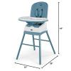 imageChicco Stack HiLo 6in1 MultiUse Convertible High Chair Reclining High Chair for Babies and Toddlers EasyClean Baby Booster Toddler Seat Combo  TideBlueGreenTide