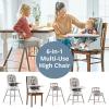 imageChicco Stack HiLo 6in1 MultiUse Convertible High Chair Reclining High Chair for Babies and Toddlers EasyClean Baby Booster Toddler Seat Combo  TideBlueGreenTide