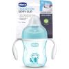 imageChicco Transition Sippy Cup with Silicone Spout and SpillFree Lid 7oz Calibration Markings  Removable Handles  TopRack Dishwasher Safe  Easy to Hold with Ergonomic Indents  Pink 4 monthsBlue