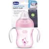 imageChicco Transition Sippy Cup with Silicone Spout and SpillFree Lid 7oz Calibration Markings  Removable Handles  TopRack Dishwasher Safe  Easy to Hold with Ergonomic Indents  Pink 4 monthsPink