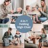 imageChicco Zest 4in1 Folding High Chair Feeding Chair Toddler Chair and Youth Stool MultiUse Easy Clean High Chair  CapriBlueCapri
