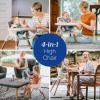 imageChicco Zest 4in1 Folding High Chair Feeding Chair Toddler Chair and Youth Stool MultiUse Easy Clean High Chair  CapriBlueCrema