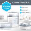 imageMicrowave Steam Sterilizer  Removes 999 of Dirt Quickly and Naturally with The Power of steam WhiteGrey3in1 Modular Sterilizer  New Model