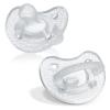imageChicco PhysioForma 100 Soft Silicone One Piece Pacifier for Babies Aged 06 Months  BPA ampamp Latex Free  Reusable Sterilizing Case  Clear 4pkCrystal Two Pack