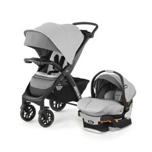 imageChicco Bravo 3in1 Trio Travel System Bravo QuickFold Stroller with KeyFit 30 Infant Car Seat and Base Car Seat and Stroller Combo  CallaGreyDriftwood