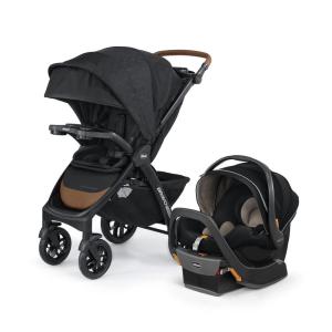 imageChicco Bravo 3in1 Trio Travel System Bravo QuickFold Stroller with KeyFit 30 Infant Car Seat and Base Car Seat and Stroller Combo  CallaGreySpringhill