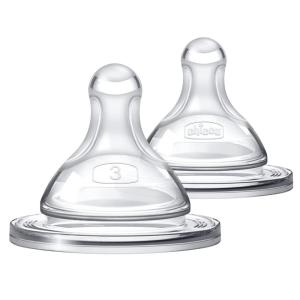 imageChicco Duo 100 Silicone IntuiLatch Baby Bottle Nipple with AntiColic Valve  SkinLike Texture and BreastLike Flow  Stage 3 Fast Flow  2pk  6 Months1 Count Pack of 1