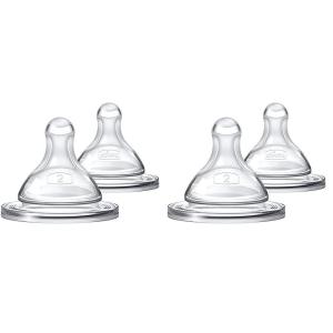 imageChicco Duo 100 Silicone IntuiLatch Baby Bottle Nipple with AntiColic Valve  SkinLike Texture and BreastLike Flow  Stage 3 Fast Flow  2pk  6 Months2 Count Pack of 2