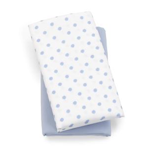 imageChicco Lullaby Playard Sheets  Pink Dot 2Pack  PinkWhiteBlue Dot
