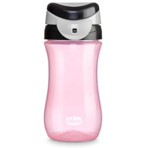 imageChicco My Tumbler Open Rim Water Bottle with FreeFlow Spout 12oz Spill Proof when Lid is Closed  FlipUp Carry Handle  TopRack Dishwasher Safe  Easy to Hold Toddler Cup  Pink  2 YearsPink