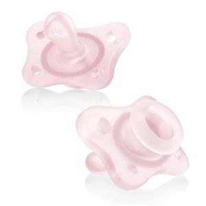 imageChicco PhysioForma 100 Soft Silicone Mini One Piece Pacifier for Babies 02 Months  BPA ampamp Latex Free  Reusable Sterilizing Case  Pink 2pkPink Two Pack