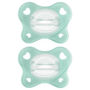 imageChicco PhysioForma 100 Soft Silicone Mini One Piece Pacifier for Babies 02 Months  BPA ampamp Latex Free  Reusable Sterilizing Case  Pink 2pkSeafoam Two Pack
