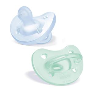 imageChicco PhysioForma 100 Soft Silicone One Piece Pacifier for Babies 616 Months  BPA ampamp Latex Free  Reusable Case  BlueGreen 2pkBlueGreen  2 Pack