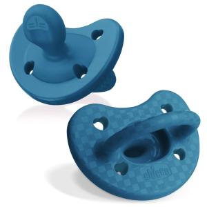imageChicco PhysioForma 100 Soft Silicone One Piece Pacifier for Babies 616 Months  BPA ampamp Latex Free  Reusable Case  BlueGreen 2pkOcean Blue